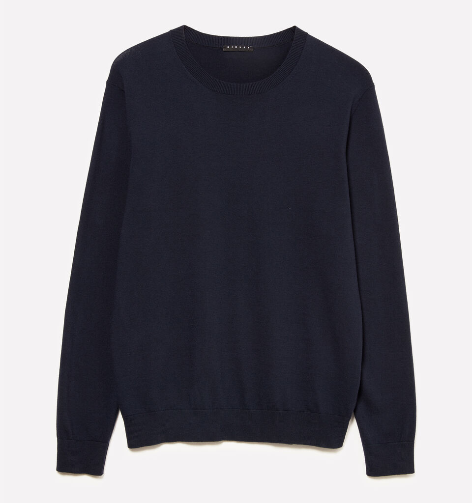 Dark blue crew neck sweater - men's crew neck sweaters - Dark Blue | Sisley image number 5